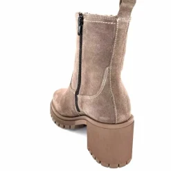 Rock|Fourrure<Ivoire0235a Bottines à Talon Fourrées Ivoire 28117 Daim Gris GrisFoncé