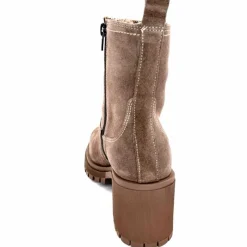 Rock|Fourrure<Ivoire0235a Bottines à Talon Fourrées Ivoire 28117 Daim Gris GrisFoncé