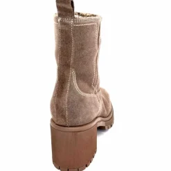 Rock|Fourrure<Ivoire0235a Bottines à Talon Fourrées Ivoire 28117 Daim Gris GrisFoncé