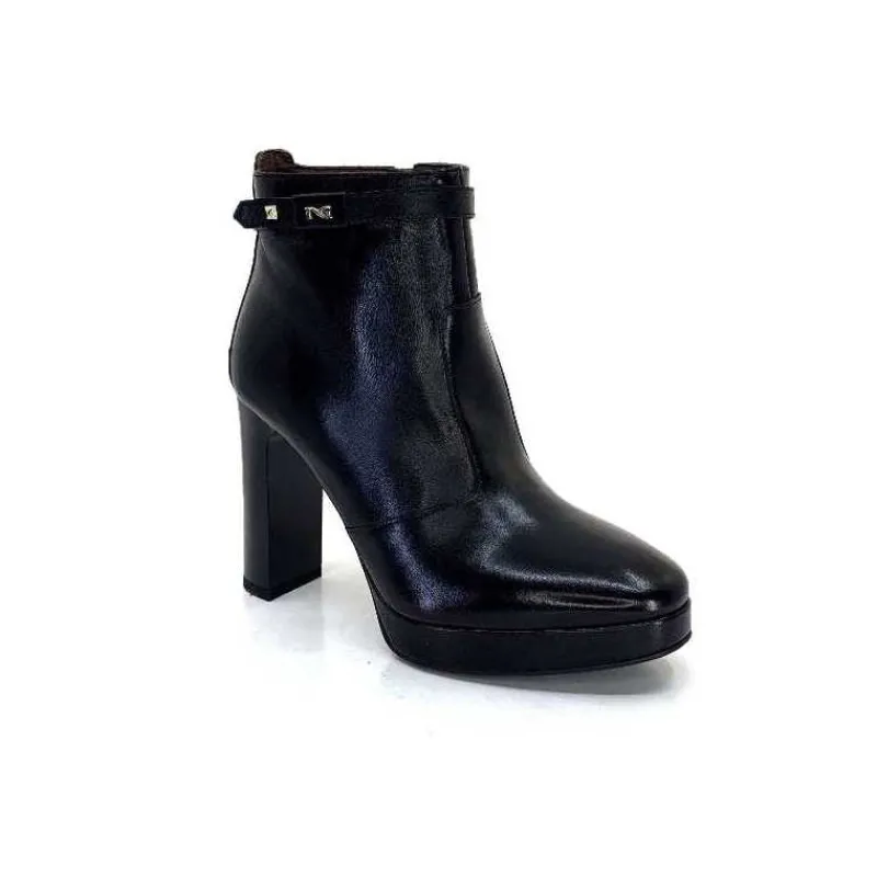 Basic|Bottines<Nero Giardini Bottines à Talon Haut Néro Giardini 1308722 De 100 Cuir Noir