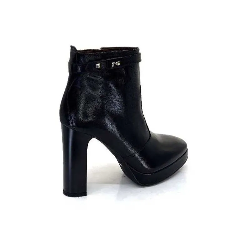 Basic|Bottines<Nero Giardini Bottines à Talon Haut Néro Giardini 1308722 De 100 Cuir Noir