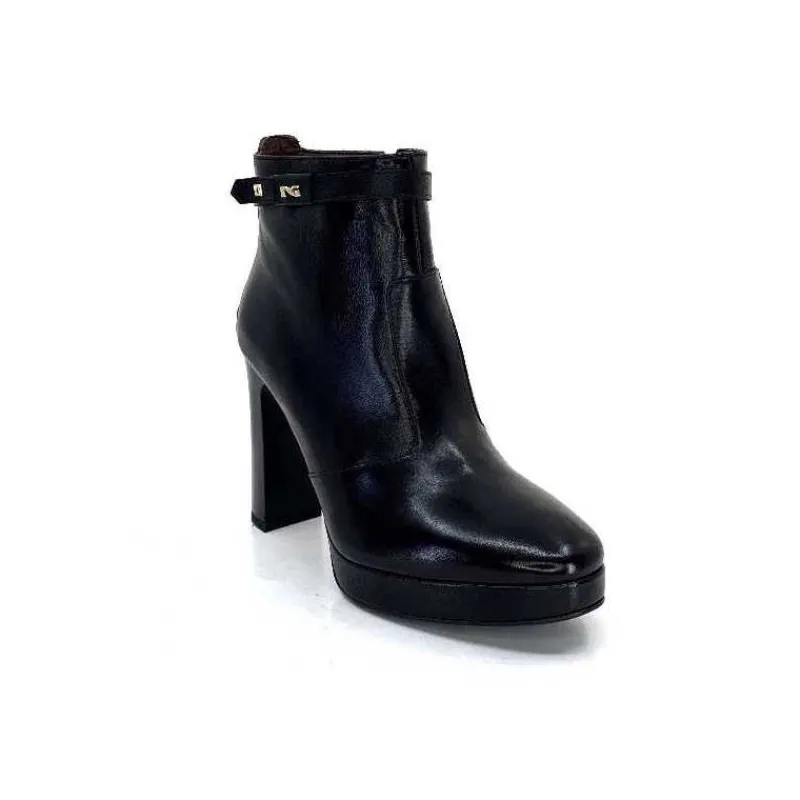 Basic|Bottines<Nero Giardini Bottines à Talon Haut Néro Giardini 1308722 De 100 Cuir Noir
