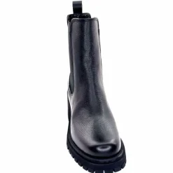 Rock|Bottines<Ivoire0235a Bottines à Talon Ivoire 28115 Cuir Noir