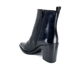 Elégant|Santiags<Ivoire0104a Bottines à Talon Ivoire 52145 Cuir Noir
