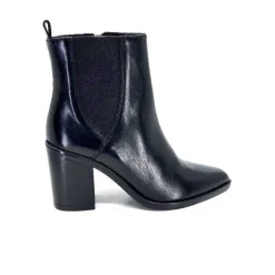 Elégant|Santiags<Ivoire0104a Bottines à Talon Ivoire 52145 Cuir Noir