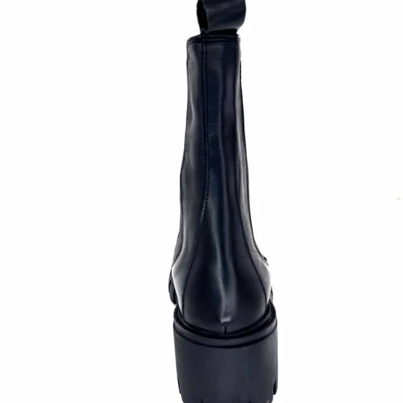 Rock|Bottines<belang Bottines à Talon Ivoire 08112 Cuir Noir