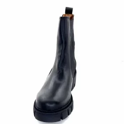 Rock|Bottines<belang Bottines à Talon Ivoire 08112 Cuir Noir