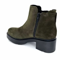 Basic|Bottines<Ivoire0351a Bottines à Talon Ivoire 4621113 Daim Olive Vert