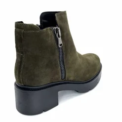 Basic|Bottines<Ivoire0351a Bottines à Talon Ivoire 4621113 Daim Olive Vert
