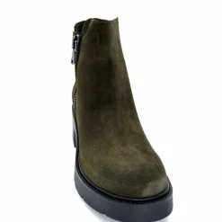 Basic|Bottines<Ivoire0351a Bottines à Talon Ivoire 4621113 Daim Olive Vert
