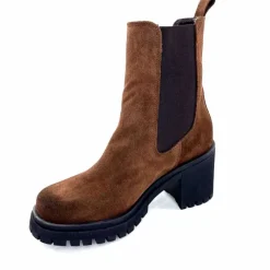 Rock|Bottines<Ivoire0235a Bottines à Talon Ivoire 28115 Daim Marron