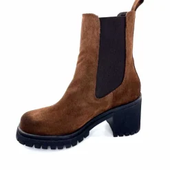 Rock|Bottines<Ivoire0235a Bottines à Talon Ivoire 28115 Daim Marron