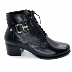 Bijoux<Regarde Le Ciel Bottines à Talon Jolene 25 Cuir Noir