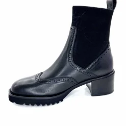 Basic|Bottines<Triver Flight Bottines à Talon 773 03 Cuir Noir
