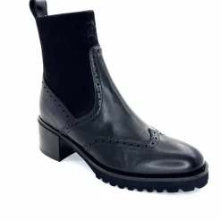 Basic|Bottines<Triver Flight Bottines à Talon 773 03 Cuir Noir