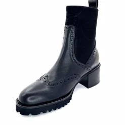 Basic|Bottines<Triver Flight Bottines à Talon 773 03 Cuir Noir