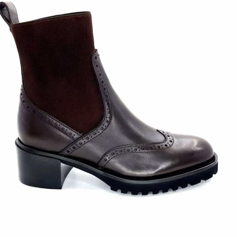 Basic|Bottines<Triver Flight Bottines à Talon 773 03 Cuir Marron