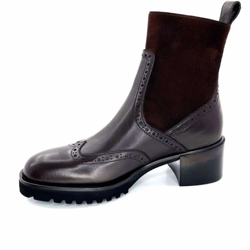 Basic|Bottines<Triver Flight Bottines à Talon 773 03 Cuir Marron