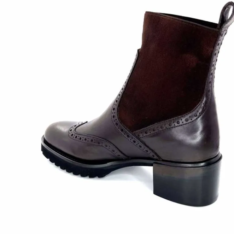 Basic|Bottines<Triver Flight Bottines à Talon 773 03 Cuir Marron