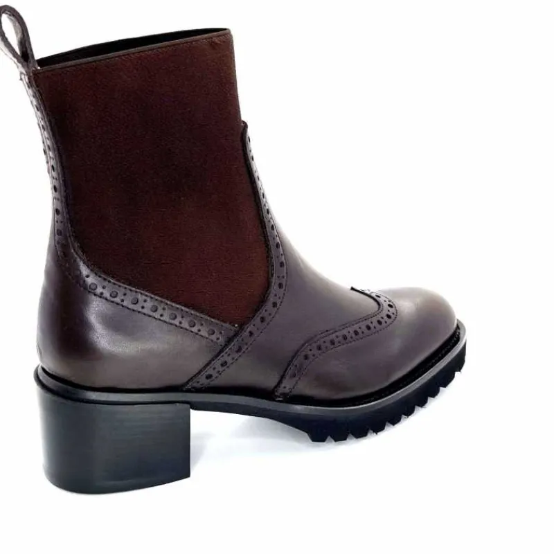 Basic|Bottines<Triver Flight Bottines à Talon 773 03 Cuir Marron