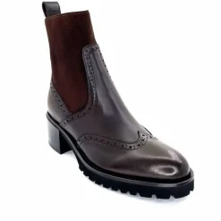 Basic|Bottines<Triver Flight Bottines à Talon 773 03 Cuir Marron