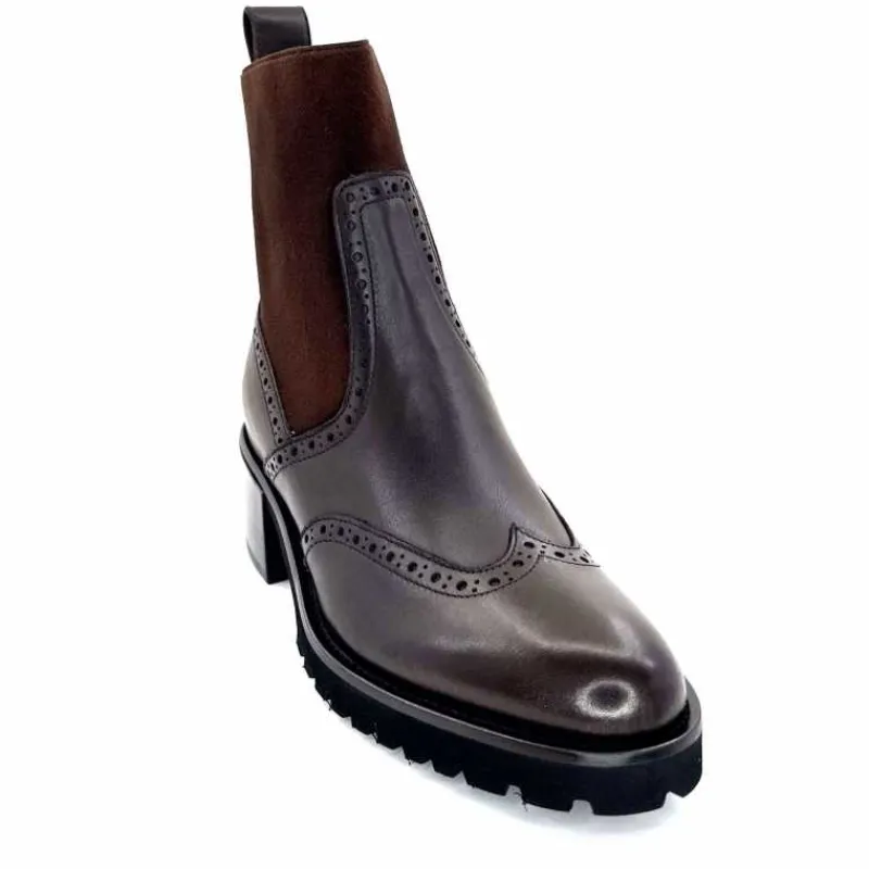 Basic|Bottines<Triver Flight Bottines à Talon 773 03 Cuir Marron