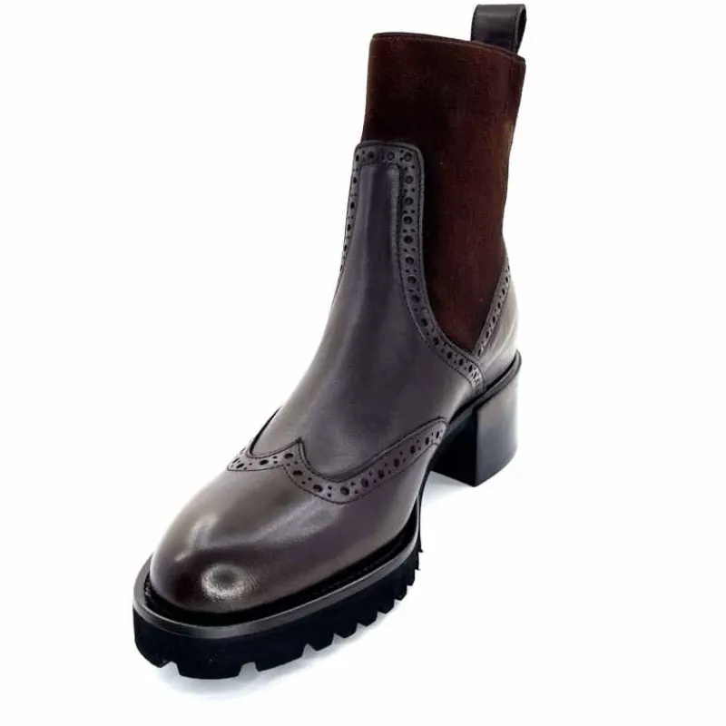 Basic|Bottines<Triver Flight Bottines à Talon 773 03 Cuir Marron