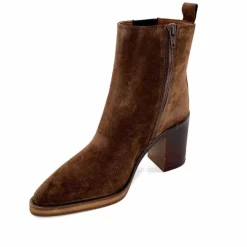 Féminin|Elégant<Alpe Bottines à Talons 5220 Daim Marron