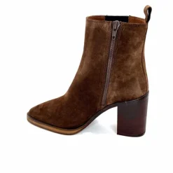 Féminin|Elégant<Alpe Bottines à Talons 5220 Daim Marron