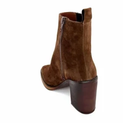 Féminin|Elégant<Alpe Bottines à Talons 5220 Daim Marron