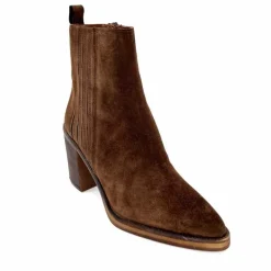 Féminin|Elégant<Alpe Bottines à Talons 5220 Daim Marron