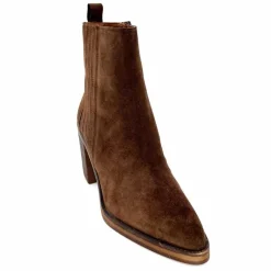 Féminin|Elégant<Alpe Bottines à Talons 5220 Daim Marron