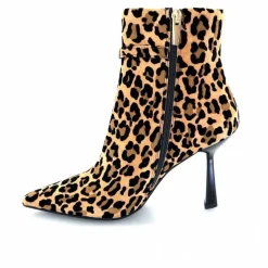 Talon|Animalier<chantal Bottines à talons 2365 Daim Maculato Léo Camel