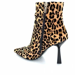 Talon|Animalier<chantal Bottines à talons 2365 Daim Maculato Léo Camel