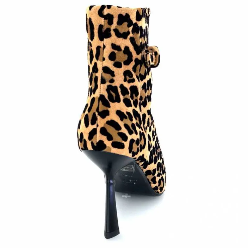 Talon|Animalier<chantal Bottines à talons 2365 Daim Maculato Léo Camel