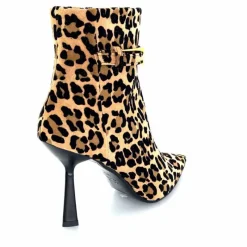Talon|Animalier<chantal Bottines à talons 2365 Daim Maculato Léo Camel