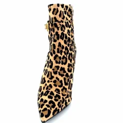 Talon|Animalier<chantal Bottines à talons 2365 Daim Maculato Léo Camel