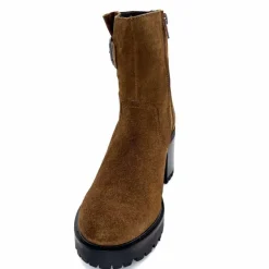 Talon|Elégant<We Do Bottines à Talons Ivoire 99856 Daim Foncé Marron