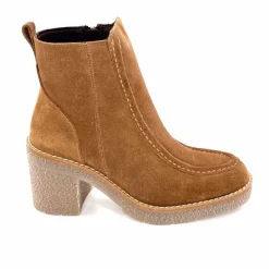 Montagne|Bottines<355-ivoire Bottines à Talons Ivoire 1030 Daim Marron