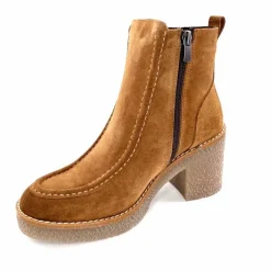 Montagne|Bottines<355-ivoire Bottines à Talons Ivoire 1030 Daim Marron