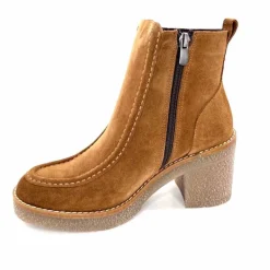 Montagne|Bottines<355-ivoire Bottines à Talons Ivoire 1030 Daim Marron