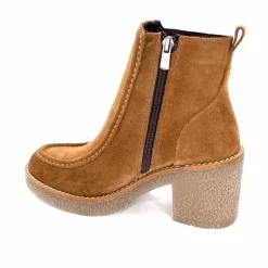 Montagne|Bottines<355-ivoire Bottines à Talons Ivoire 1030 Daim Marron