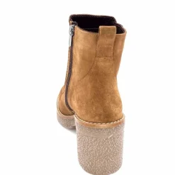 Montagne|Bottines<355-ivoire Bottines à Talons Ivoire 1030 Daim Marron