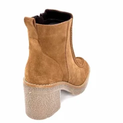 Montagne|Bottines<355-ivoire Bottines à Talons Ivoire 1030 Daim Marron