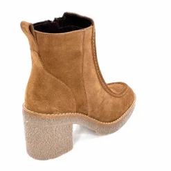 Montagne|Bottines<355-ivoire Bottines à Talons Ivoire 1030 Daim Marron