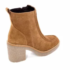 Montagne|Bottines<355-ivoire Bottines à Talons Ivoire 1030 Daim Marron