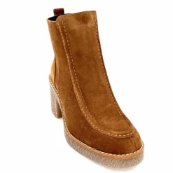 Montagne|Bottines<355-ivoire Bottines à Talons Ivoire 1030 Daim Marron