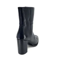 Elégant|Bottines<Ivoire0104a Bottines à Talons Ivoire 52324 Cuir Noir