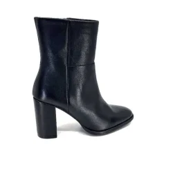 Elégant|Bottines<Ivoire0104a Bottines à Talons Ivoire 52324 Cuir Noir