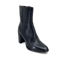 Elégant|Bottines<Ivoire0104a Bottines à Talons Ivoire 52324 Cuir Noir